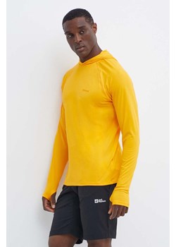 Marmot bluza sportowa Windridge kolor żółty z kapturem gładka ze sklepu ANSWEAR.com w kategorii Bluzy męskie - zdjęcie 172314736