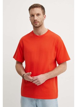 United Colors of Benetton t-shirt bawełniany męski kolor pomarańczowy gładki ze sklepu ANSWEAR.com w kategorii T-shirty męskie - zdjęcie 172315396