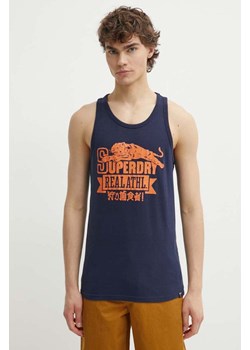 Superdry t-shirt męski kolor granatowy ze sklepu ANSWEAR.com w kategorii T-shirty męskie - zdjęcie 172315479
