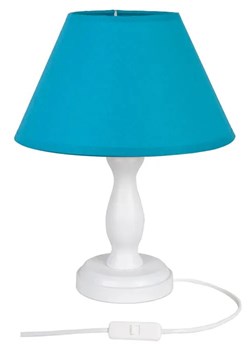 Biało-niebieska lampka na szafkę nocną - S193-Kadex ze sklepu Edinos.pl w kategorii Lampy dziecięce - zdjęcie 172319926