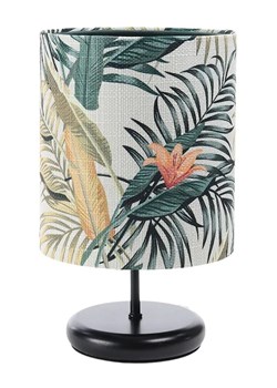 Czarna lampka nocna z kloszem w kwiaty - 40X połysk S368 M4-S47 ze sklepu Edinos.pl w kategorii Lampy stołowe - zdjęcie 172320299
