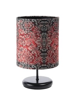 Czerwona lampka nocna z ozdobnym abażurem - S376-Ardela ze sklepu Edinos.pl w kategorii Lampy stołowe - zdjęcie 172320325