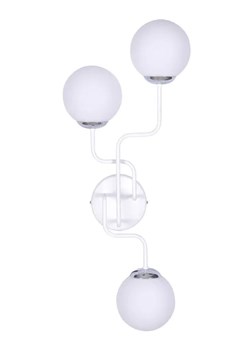 Biały kinkiet z kloszami w formie kul - S760-Kolia ze sklepu Edinos.pl w kategorii Lampy ścienne - zdjęcie 172320876