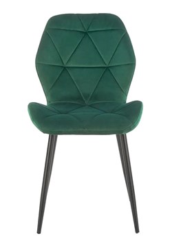 Zielone welurowe krzesło pikowane - Laros ze sklepu Edinos.pl w kategorii Krzesła - zdjęcie 172321119