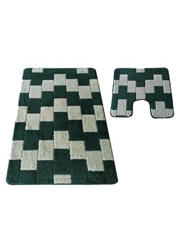 Zielone antypoślizgowe dywaniki łazienkowe - Kaso ze sklepu Edinos.pl w kategorii Dywaniki łazienkowe - zdjęcie 172321879