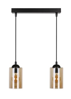 Lampa wisząca na listwie z dwoma szklanymi kloszami - V139-Alaniso ze sklepu Edinos.pl w kategorii Lampy wiszące - zdjęcie 172322305
