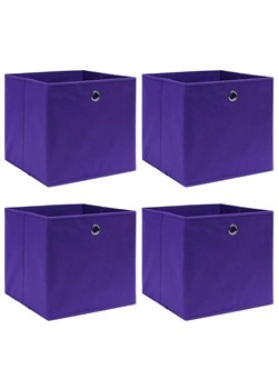 Fioletowy komplet 4 pudełek do przechowywania - Fiwa 4X ze sklepu Edinos.pl w kategorii Pudełka i pojemniki - zdjęcie 172322406