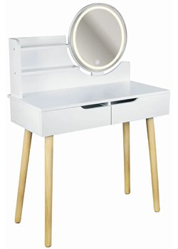 Biurko toaletka do makijażu z podświetleniem led - Onera 6X ze sklepu Edinos.pl w kategorii Toaletki - zdjęcie 172322425