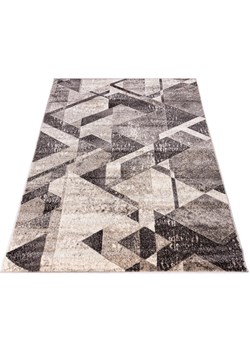 Beżowo-brązowy dywan w nowoczesny geometryczny wzór - Uwis 9X ze sklepu Edinos.pl w kategorii Dywany - zdjęcie 172322536
