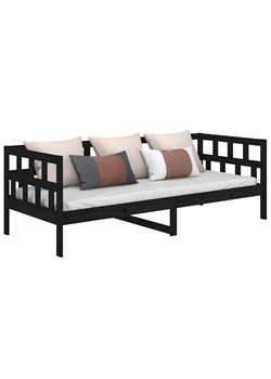 Czarne łóżko dzienne drewniane 90x200 - Sonja 4X ze sklepu Edinos.pl w kategorii Łóżka i materace - zdjęcie 172322818