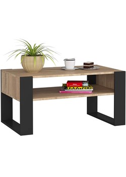 Stolik Kawowy W Minimalistycznym Stylu Dąb Sonoma+Czarny R0-G33 ze sklepu Edinos.pl w kategorii Stoły - zdjęcie 172323176