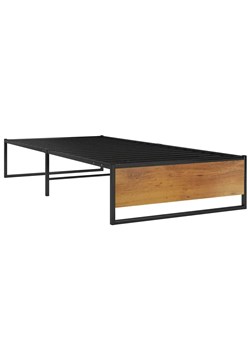 Czarne metalowe łózko pojedyncze 90x200 cm N5-W36 ze sklepu Edinos.pl w kategorii Łóżka i materace - zdjęcie 172323397
