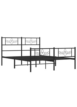 Czarne metalowe łóżko rustykalne 120x200cm - Gisel ze sklepu Edinos.pl w kategorii Łóżka i materace - zdjęcie 172323455