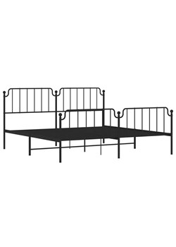 Czarne metalowe łóżko małżeńskie 180x200cm - Onex ze sklepu Edinos.pl w kategorii Łóżka i materace - zdjęcie 172323517