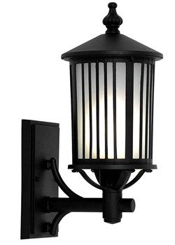 Czarny elewacyjny kinkiet zewnętrzny - A441-Olva ze sklepu Edinos.pl w kategorii Oświetlenie ogrodowe - zdjęcie 172323557