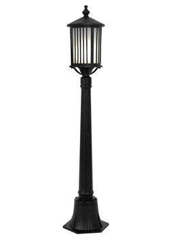 Czarna niska lampa stojąca ogrodowa - A443-Olva ze sklepu Edinos.pl w kategorii Oświetlenie ogrodowe - zdjęcie 172323569