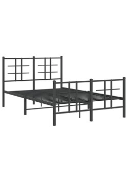 Czarne łóżko loftowe z metalu 120x200cm - Estris ze sklepu Edinos.pl w kategorii Łóżka i materace - zdjęcie 172323686