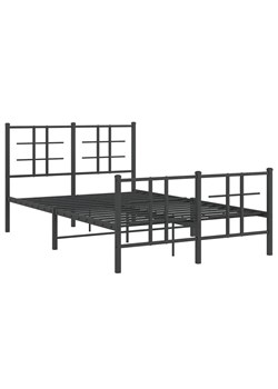 Czarne łóżko loftowe z metalu 120x200cm - Alester ze sklepu Edinos.pl w kategorii Łóżka i materace - zdjęcie 172323686