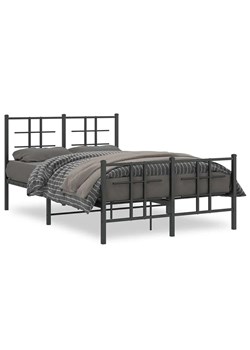 Czarne łóżko loftowe z metalu 120x200cm D7-B46 ze sklepu Edinos.pl w kategorii Łóżka i materace - zdjęcie 172323687