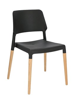 Skandynawskie krzesło Pollo - czarne ze sklepu Edinos.pl w kategorii Krzesła - zdjęcie 172324267