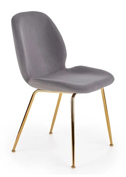 Tapicerowane krzesło w stylu glamour Divine - Popielate ze sklepu Edinos.pl w kategorii Krzesła - zdjęcie 172324289