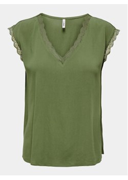 ONLY Bluzka Jasmina 15252241 Zielony Regular Fit ze sklepu MODIVO w kategorii Bluzki damskie - zdjęcie 172325719
