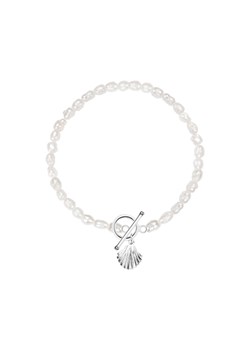 Bransoletka srebrna z perłami - muszla - Pearls ze sklepu YES.pl w kategorii Bransoletki - zdjęcie 172327678