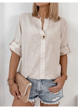 bluzka ibara beżowa one size ze sklepu UBRA w kategorii Bluzki damskie - zdjęcie 172328556