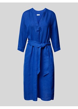 Sukienka lniana z wiązanym paskiem model ‘Washer!’ ze sklepu Peek&Cloppenburg  w kategorii Sukienki - zdjęcie 172329596