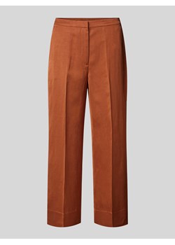 Spodnie z mieszanki wiskozy i lnu w jednolitym kolorze ze sklepu Peek&Cloppenburg  w kategorii Spodnie damskie - zdjęcie 172329678