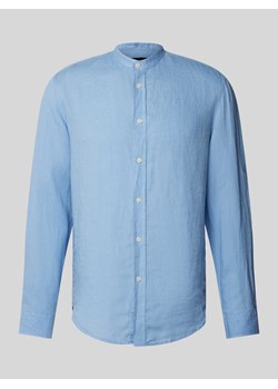 Koszula lniana o kroju regular fit ze stójką model ‘TAROK’ ze sklepu Peek&Cloppenburg  w kategorii Koszule męskie - zdjęcie 172329927