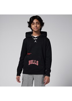 Dzianinowa bluza z kapturem dla dużych dzieci Chicago Bulls Courtside Statement Edition Jordan NBA - Czerń ze sklepu Nike poland w kategorii Bluzy chłopięce - zdjęcie 172330175