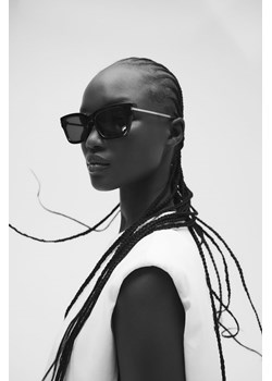 H & M - Kwadratowe okulary przeciwsłoneczne - Czarny ze sklepu H&M w kategorii Okulary przeciwsłoneczne damskie - zdjęcie 172330535