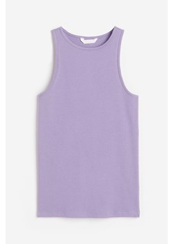 H & M - Koszulka w prążki - Fioletowy ze sklepu H&M w kategorii Bluzki damskie - zdjęcie 172330546