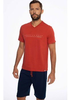 Bawełniana piżama męska Emmet 41290-33X, Kolor czerwono-granatowy, Rozmiar L, Henderson ze sklepu Primodo w kategorii Piżamy męskie - zdjęcie 172332176