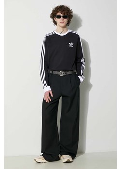 adidas Originals longsleeve bawełniany 3-Stripes Long Sleeve Tee kolor czarny z aplikacją  IA4877 ze sklepu PRM w kategorii T-shirty męskie - zdjęcie 172332588