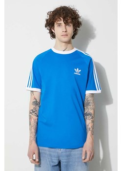 adidas Originals t-shirt bawełniany kolor niebieski z aplikacją  IN7745 ze sklepu PRM w kategorii T-shirty męskie - zdjęcie 172332659