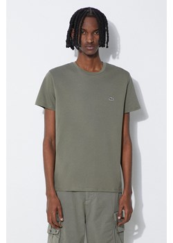 Lacoste t-shirt bawełniany kolor zielony gładki TH6709-001. ze sklepu PRM w kategorii T-shirty męskie - zdjęcie 172332667