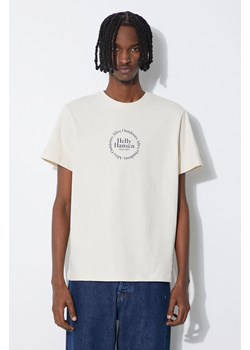 Helly Hansen t-shirt bawełniany kolor beżowy wzorzysty ze sklepu PRM w kategorii T-shirty męskie - zdjęcie 172333038