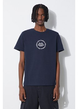 Helly Hansen t-shirt bawełniany kolor granatowy wzorzysty ze sklepu PRM w kategorii T-shirty męskie - zdjęcie 172333046