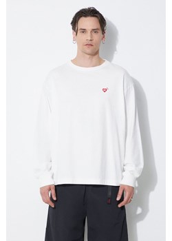 Human Made longsleeve bawełniany Graphic Longsleeve kolor biały gładki HM27CS015 ze sklepu PRM w kategorii T-shirty męskie - zdjęcie 172333325