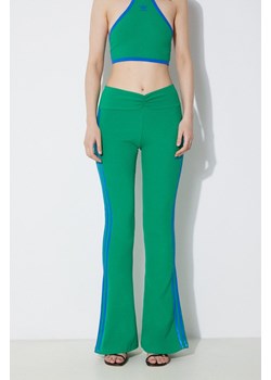 adidas Originals legginsy RIB FLRD Leggin damskie kolor zielony z aplikacją JG8046 ze sklepu PRM w kategorii Spodnie damskie - zdjęcie 172333455