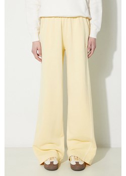 adidas Originals spodnie dresowe bawełniane kolor żółty gładkie IR6020 ze sklepu PRM w kategorii Spodnie damskie - zdjęcie 172333556