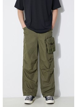 Maharishi spodnie M.A.L.I.C.E. M51 Cargo Pants Cotton Hemp Twill 28 męskie kolor zielony proste 5051.OLIVE ze sklepu PRM w kategorii Spodnie męskie - zdjęcie 172333688