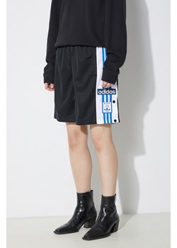 adidas Originals szorty damskie kolor czarny z aplikacją high waist IU2479 ze sklepu PRM w kategorii Szorty - zdjęcie 172333758