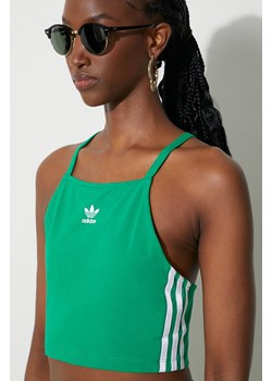 adidas Originals top damski kolor zielony ze sklepu PRM w kategorii Bluzki damskie - zdjęcie 172333837