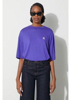 adidas Originals t-shirt Trefoil Tee damski kolor fioletowy IR8065 ze sklepu PRM w kategorii Bluzki damskie - zdjęcie 172333865
