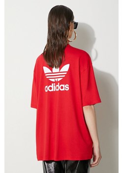 adidas Originals t-shirt Trefoil Tee damski kolor czerwony IR8069 ze sklepu PRM w kategorii Bluzki damskie - zdjęcie 172333869