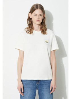 adidas Originals t-shirt Graphic Tee damski kolor beżowy IR7473 ze sklepu PRM w kategorii Bluzki damskie - zdjęcie 172333905