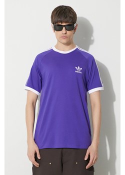 adidas Originals t-shirt bawełniany 3-Stripes Tee męski kolor fioletowy z aplikacją IM9394 ze sklepu PRM w kategorii T-shirty męskie - zdjęcie 172333965